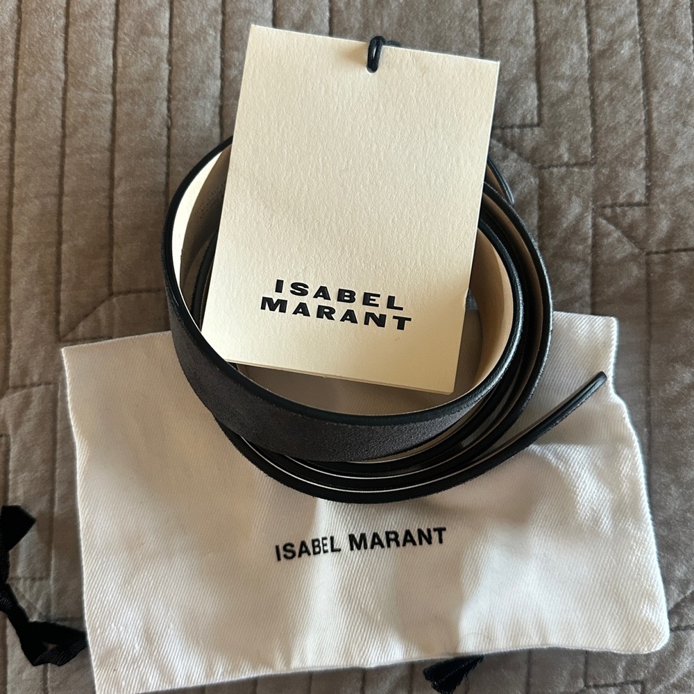 Isabel Marant Suede anthracite 
Lecce Leather Wrap Belt